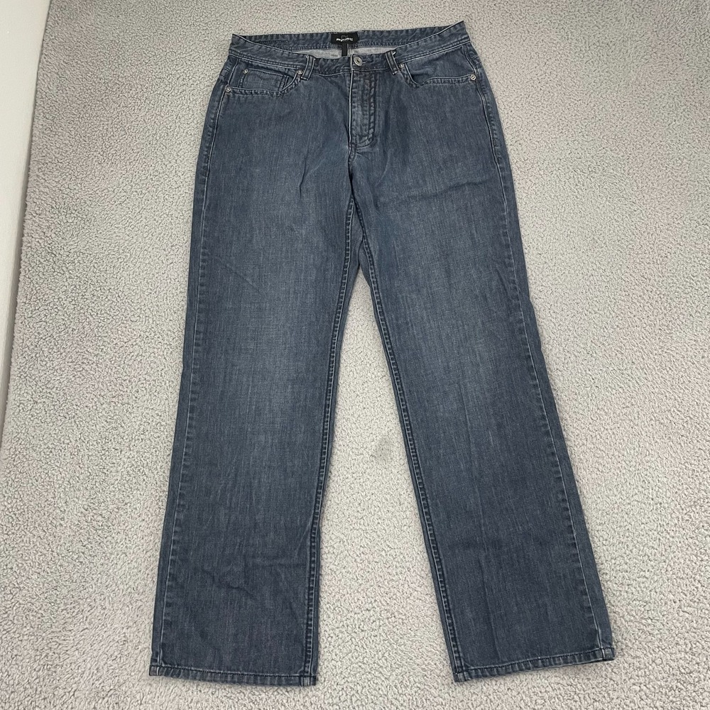 81 Parc Jeans Men 34x31 Dark Wash Straight Fit Denim